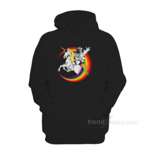 Rainbow Unicorn Hoodie With Horn