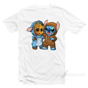 Stitch And Baby Groot T-shirt