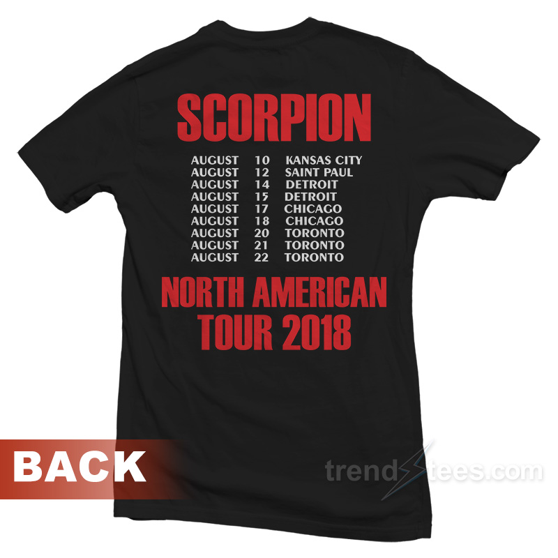 sværd Indeholde fremtid Drake Scorpion North America Tour 2018 Merch T-Shirt - Trendstees.com