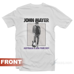 John Mayer Tour Australia And Asia 2019 T-Shirt Front and Back