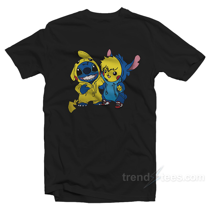 Stitch And Pikachu T-shirt