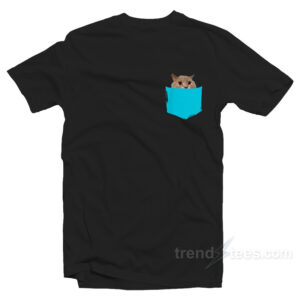 Crazy Peekaboo Pocket Pet Cat T-Shirt For Unisex