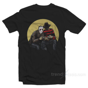 Horror Scary Movie Villains Playing Video Games Shirt