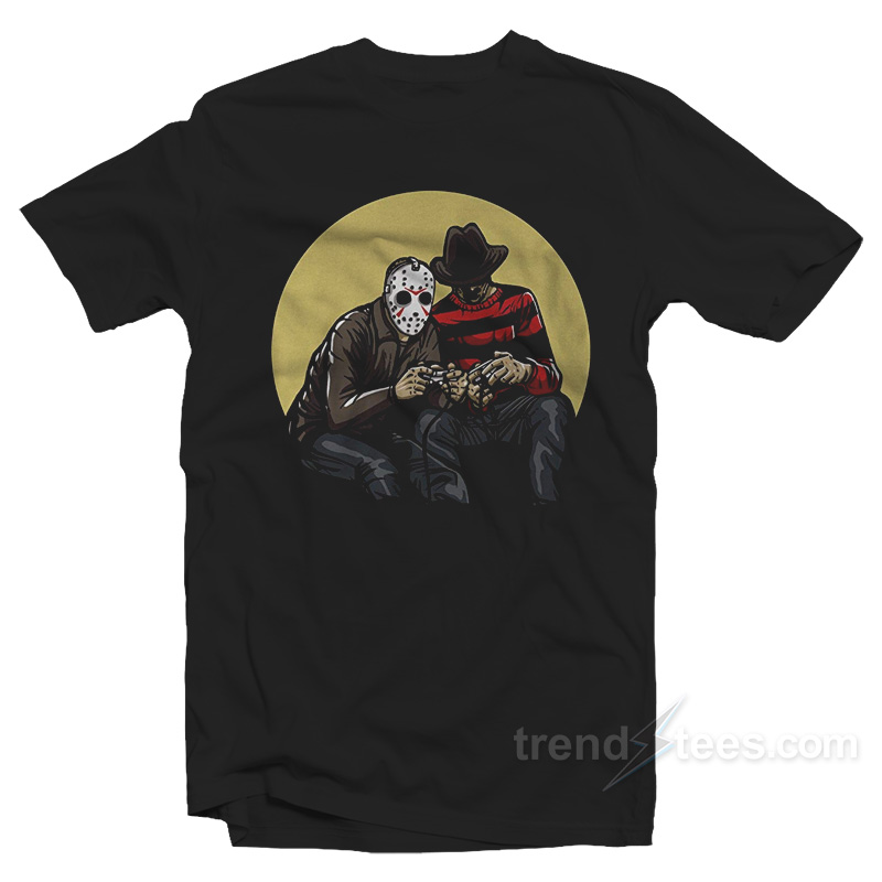 Horror Scary Movie Villains Playing Video Games Shirt