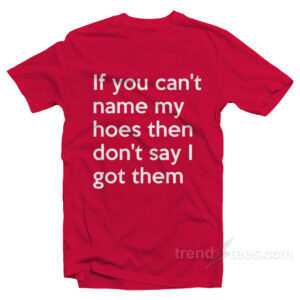 If You Can’t Name My Hoes Then Don’t Say I Got Them T-Shirt