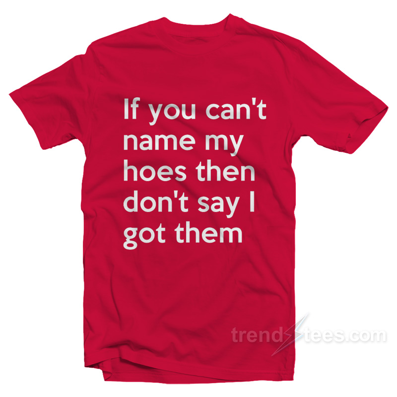 If You Can’t Name My Hoes Then Don’t Say I Got Them T-Shirt
