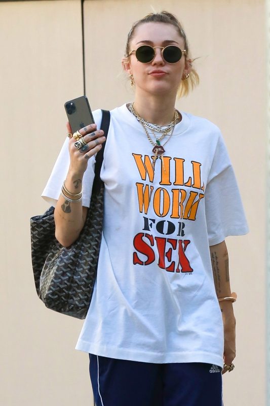 Miley Cyrus - Will Work For Sex T-Shirt