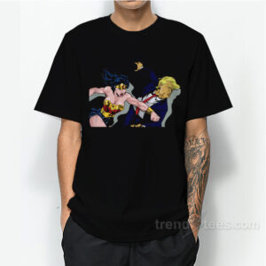 Wonder Woman Punching Donald Trump T-Shirt