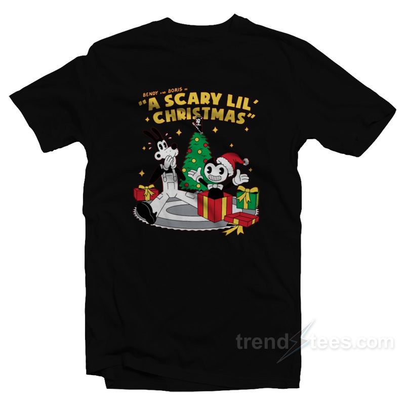 Bendy And Boris In Scary Lil' Christmas T-Shirt