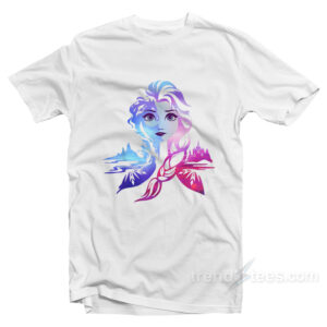 Frozen 2 Elsa Two Tone Gradient Portrait T-Shirt