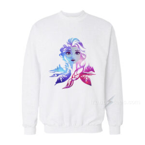 Frozen 2 Elsa Two Tone Gradient Portrait Sweatshirt