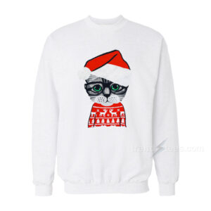 Nerd Kitty in Ugly Christmas Sweater
