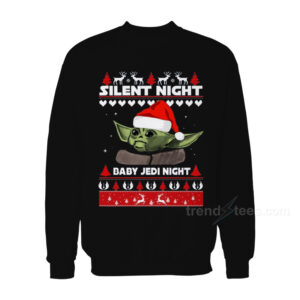 Silent Night Baby Yoda Night Christmas Sweatshirt