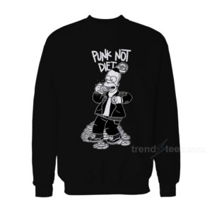 Homer Simpson Punk Not Diet Sweatshirt