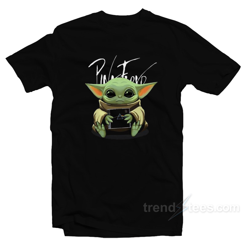 Baby Yoda Hug Pink Floyd Album T-Shirt