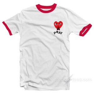 Pray Commes Des Garcons Play Parody Ringer Shirt