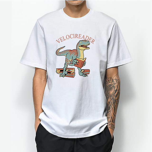 Velocireader Awesome Velociraptor Back To School T-Shirt