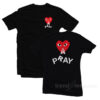 Pray Commes Des Garcons Play Parody T-Shirt