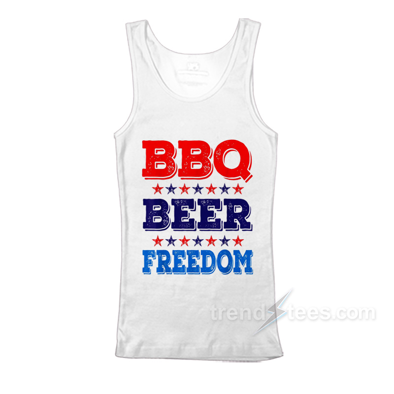BBQ Beer Freedom America USA Party Tank Top