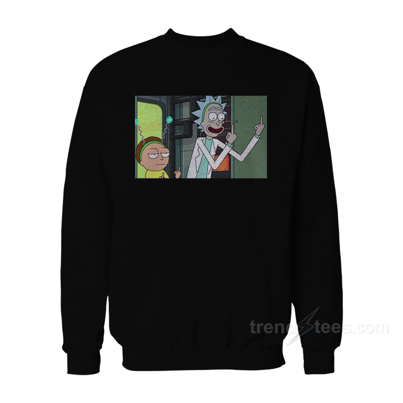 sweat shirt rick and morty