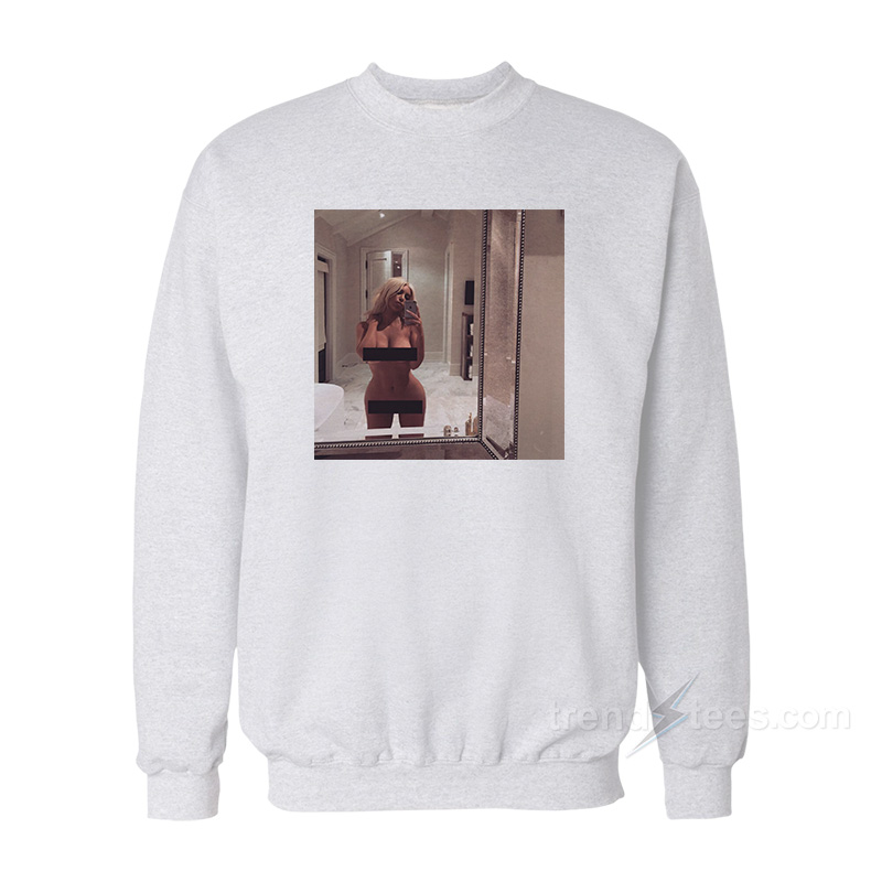 Kim Kardashian Nude Selfie Sweatshirt