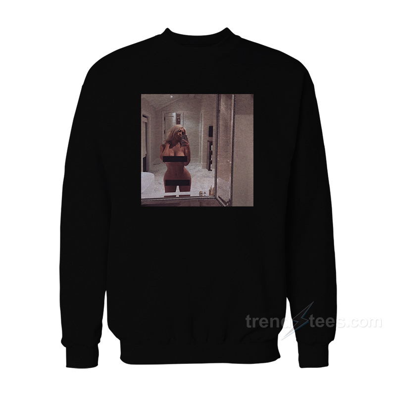 Kim Kardashian Nude Selfie Sweatshirt