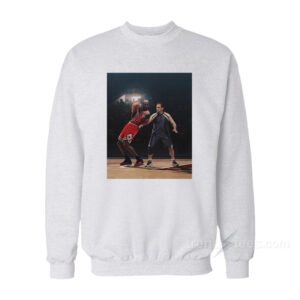 Michael Scott Vs Michael Jordan Playing Basketball Sweatshirt