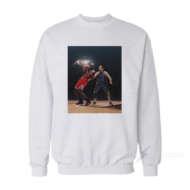 Michael Scott Vs Michael Jordan Playing Basketball Sweatshirt