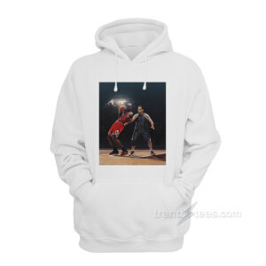 Michael Scott Vs Michael Jordan Playing Basketball Hoodie
