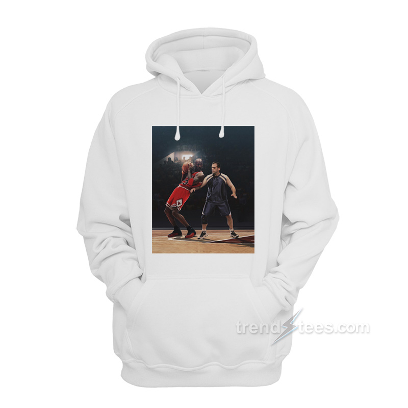 Michael Scott Vs Michael Jordan Playing Basketball Hoodie