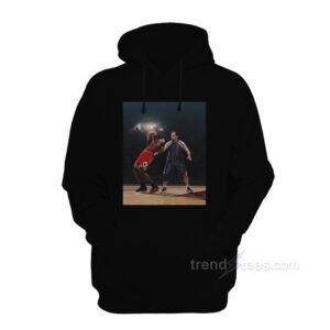 Michael Scott Vs Michael Jordan Playing Basketball Hoodie