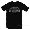 RIP Gene Deitch Thank You For Entertaining Me 1924-2020 T-Shirt