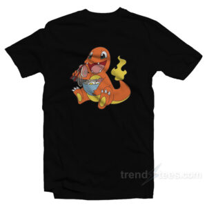 Charmander Eating Ramen T-Shirt