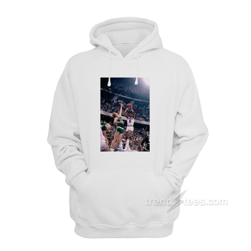 Julius Erving Jump Shot Against Rival Larry Bird Hoodie
