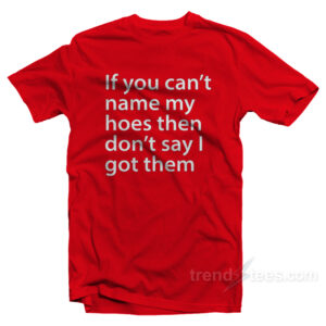 If You Can't Name My Hoes Then Don't Say I Got Them T-Shirt