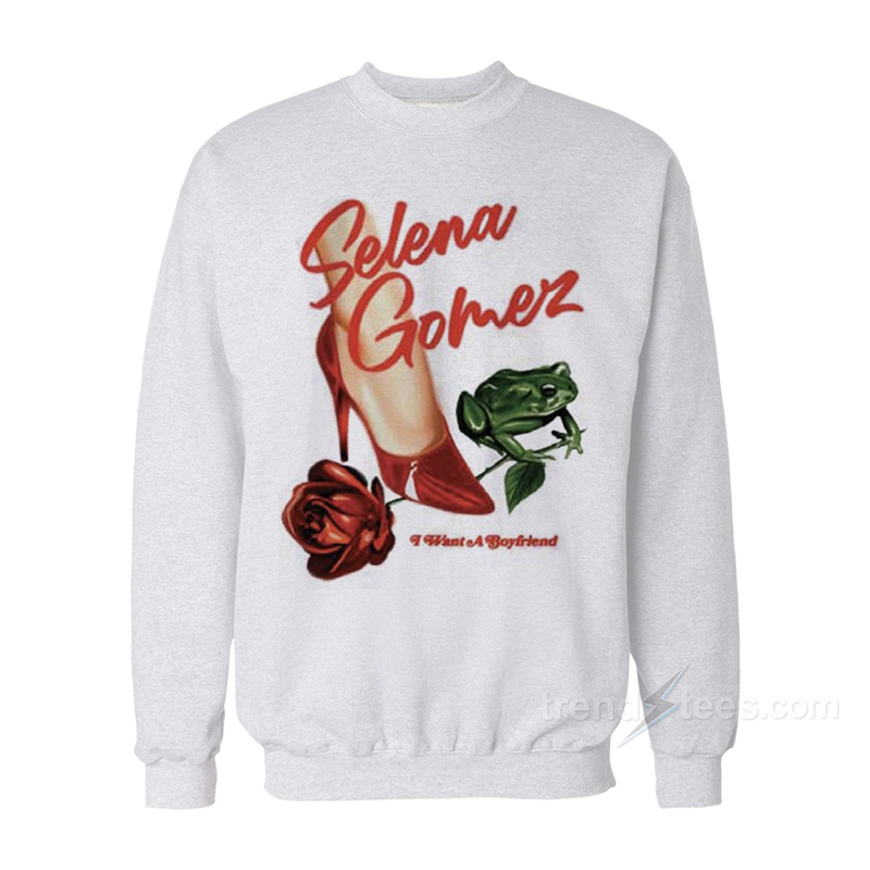 Selena Gomez I Want A Boyfriend Rose Shoes Frog Sweatshirt