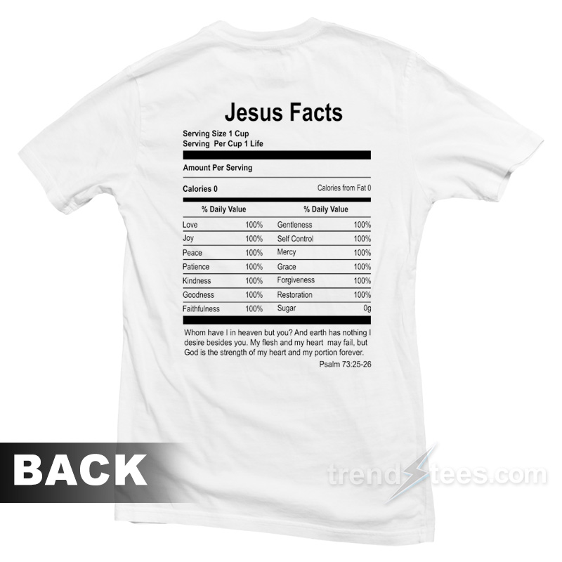 Jesus Facts - Psalm 73:25-26 T-Shirt