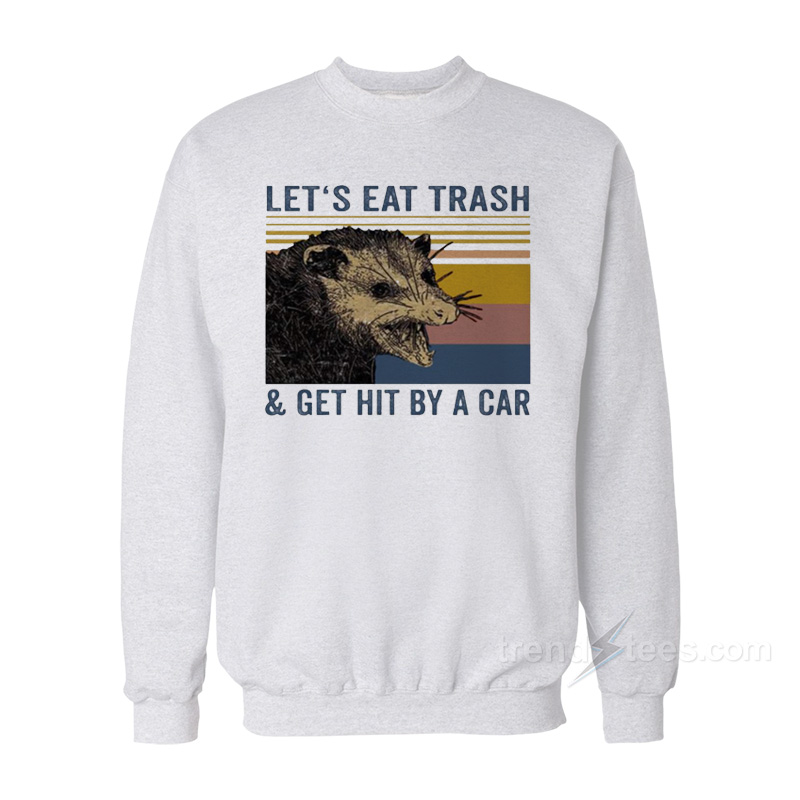 Let's Eat Trash And Get Hit By A Car Vintage Sweatshirt