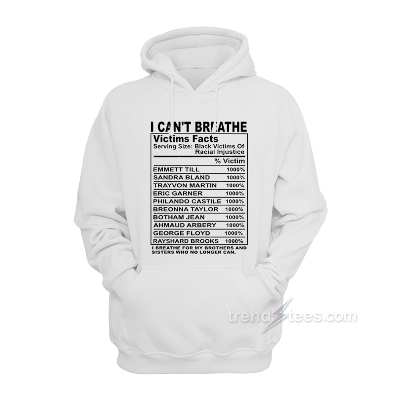 I Can't Breathe Victims Facts Hoodie