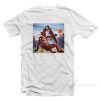 Jesus Crossing Up Satan Basketball T-Shirt