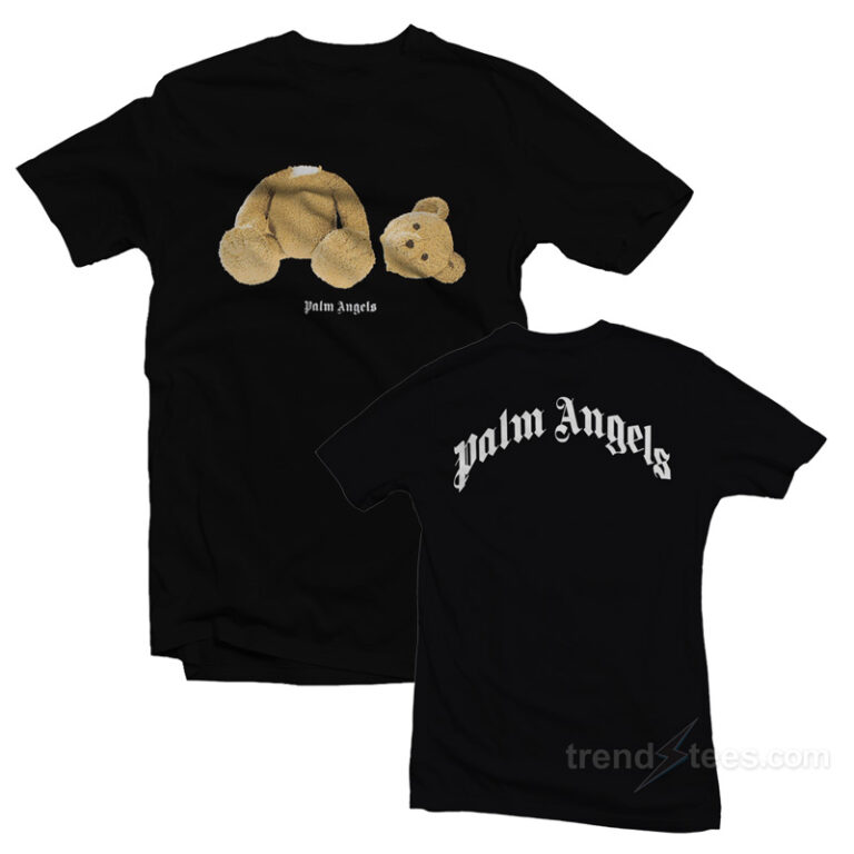 palm angels blue teddy t shirt