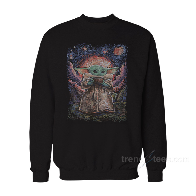 Baby Yoda Starry Night Sweatshirt