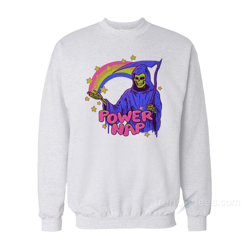 Power Nap Rainbow Grim Reaper Sweatshirt