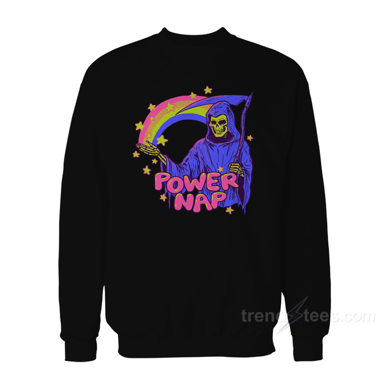 Power Nap Rainbow Grim Reaper Sweatshirt