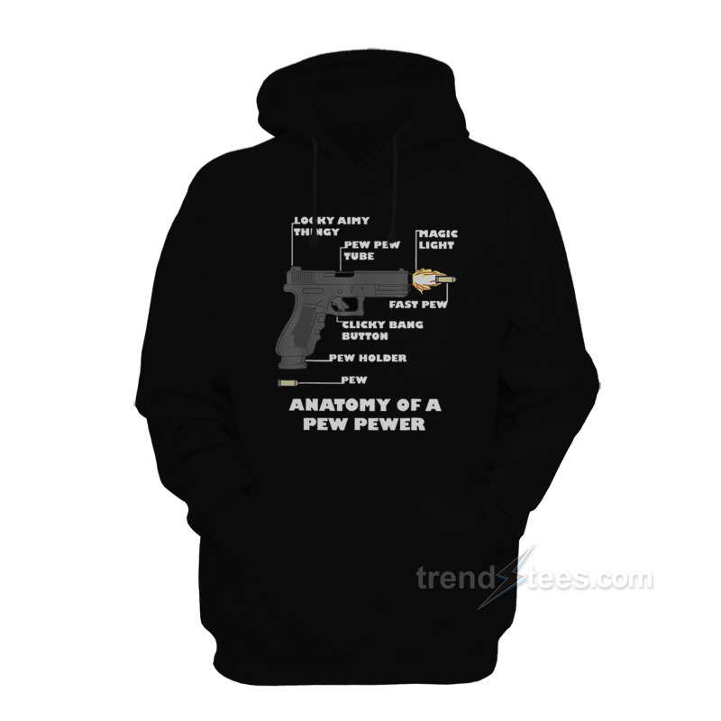 Anatomy Of A Pew Pewer Pistols Hoodie