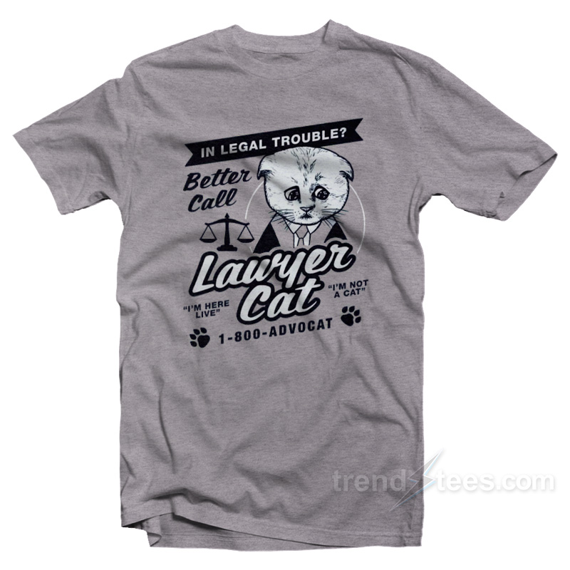 lawyer cat t shirt