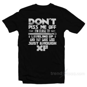 Don't Piss Me Off I'm Close To Leveling Up and You Look Like Just Enough Experience T-Shirt
