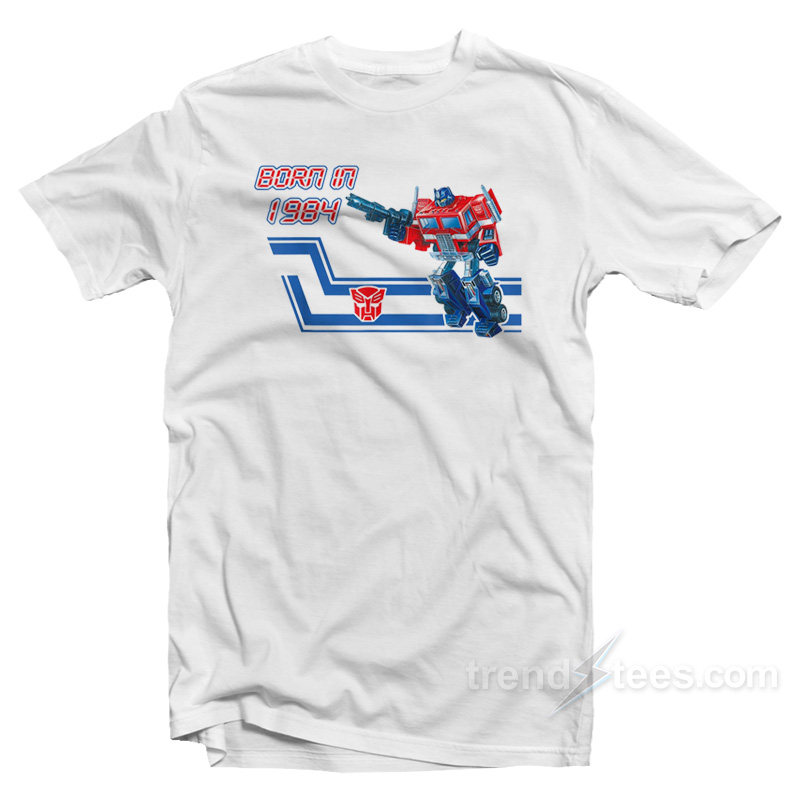 Transformers Optimus Prime G1 Box Art Born In 1984 T-Shirt