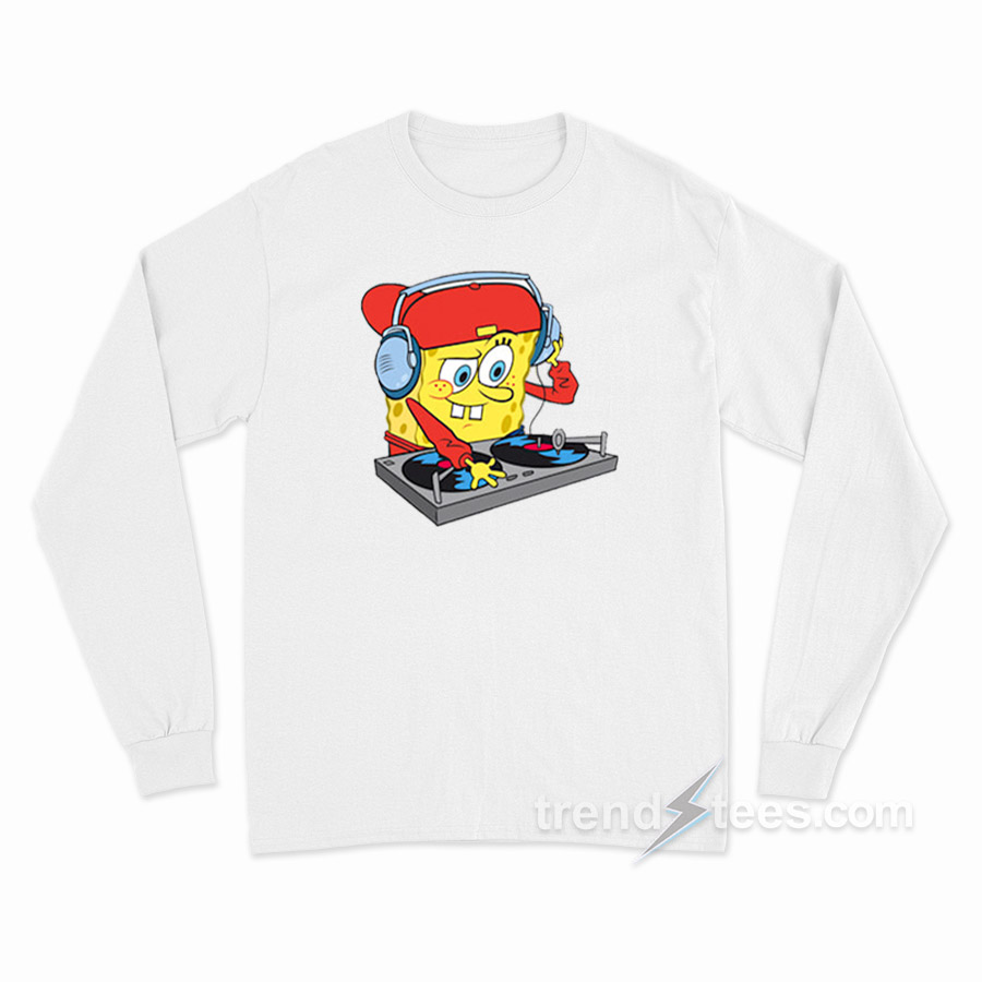 SpongeBob SquarePants DJ Sponge Turntable Long Sleeve Shirt