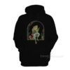Cottagecore Frog Playing Banjo on Mushroom Hoodie